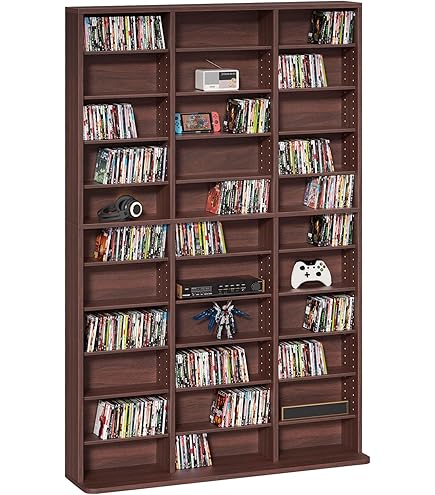 Amazon.com: Leslie Dame Solid Oak Multimedia Storage Cabinet with